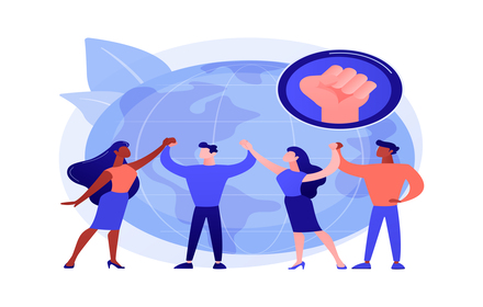 youth empowerment abstract concept vector illustration.